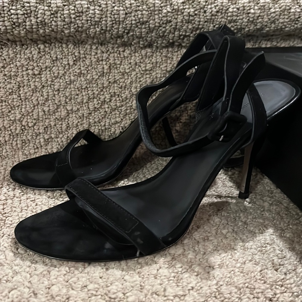 Alexander Wang Black Suede Antonia Sandals